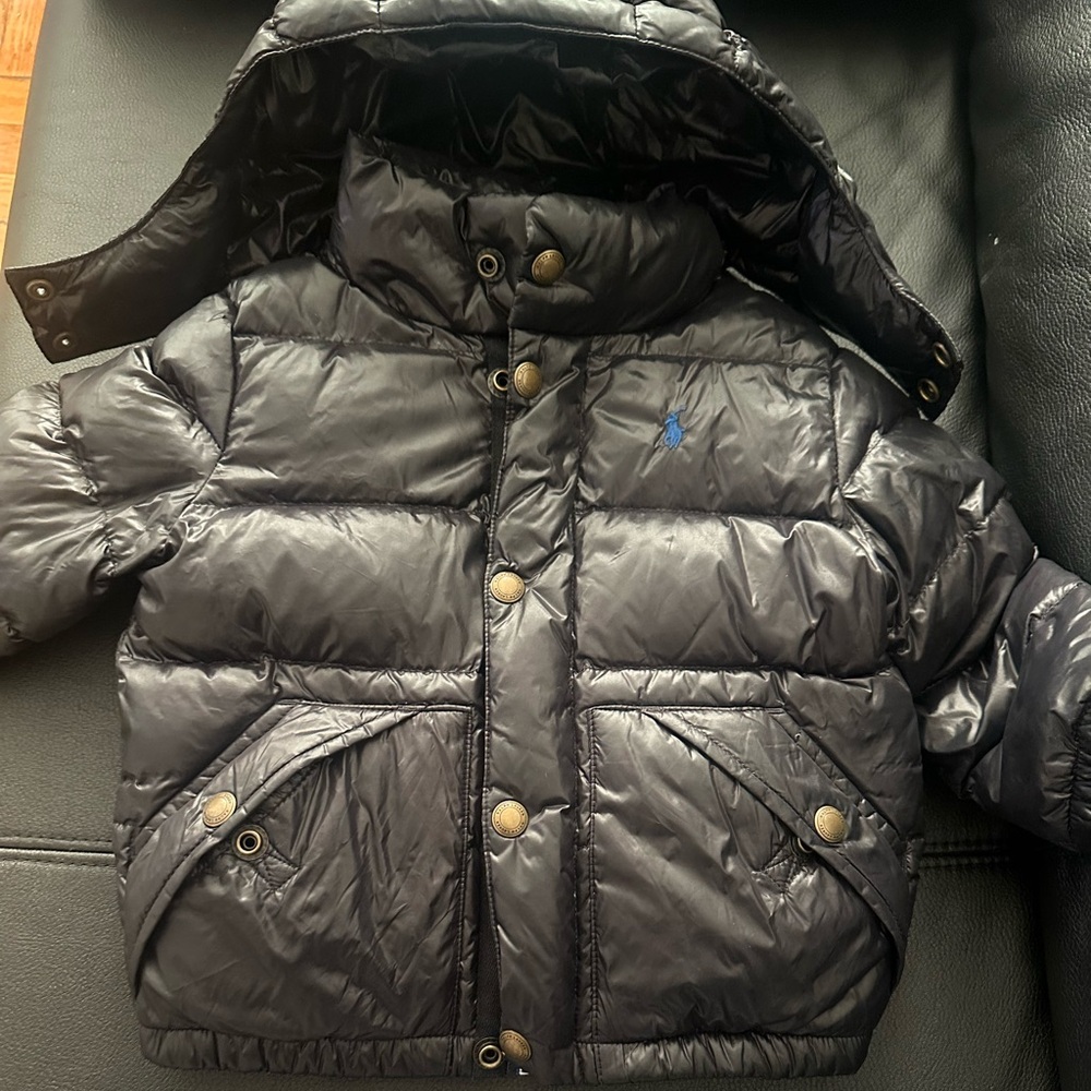 Polo Ralph Lauren Black Puffer Jacket for Kids